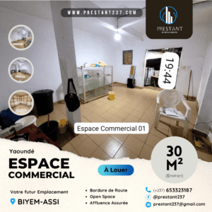 Espace Commercial avec Devanture à louer à Biyem-Assi