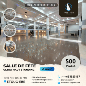 Grande et Magnifique Salle de Fête 500Places à louer en Route à Etoug-Ebe