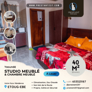 Magnifique Studio & Chambre Meublé Haut Standing à louer à Etoug-Ebe