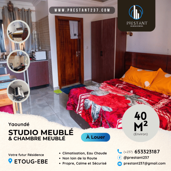 Magnifique Studio & Chambre Meublé Haut Standing à louer à Etoug-Ebe