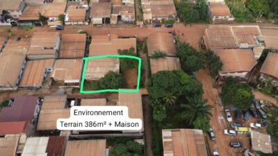 Terrain Titré de 386m² avec Maison à vendre à Biyem-Assi