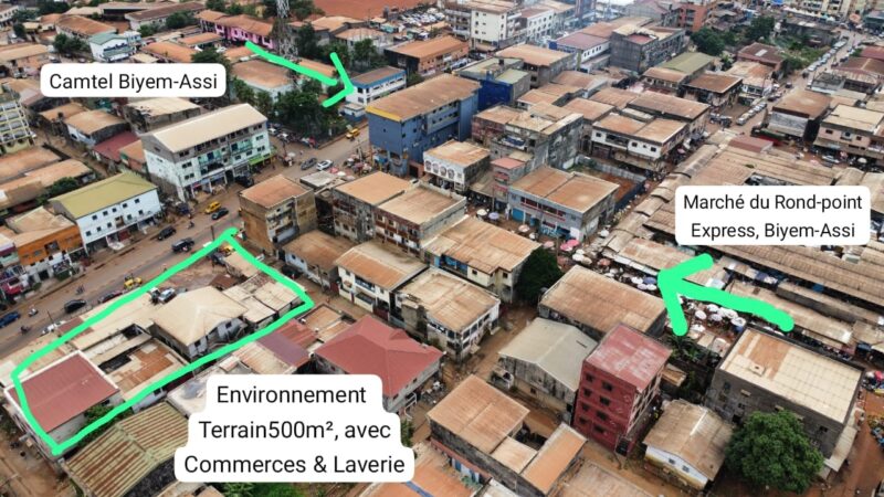 Terrain Commercial Titré de 500m² à vendre à Biyem-Assi