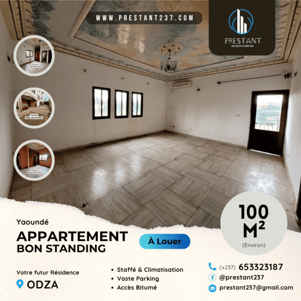Vaste Appartement Bon Standing 3Chambres à louer à Odza