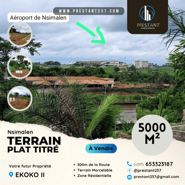 Terrain Titré de 5.000m² Morcelable à vendre à Nsimalen
